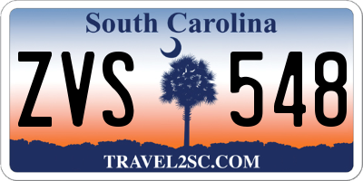 SC license plate ZVS548