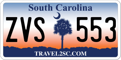 SC license plate ZVS553