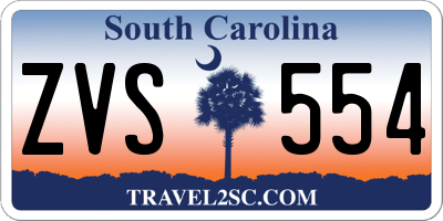 SC license plate ZVS554
