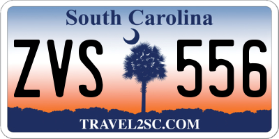 SC license plate ZVS556
