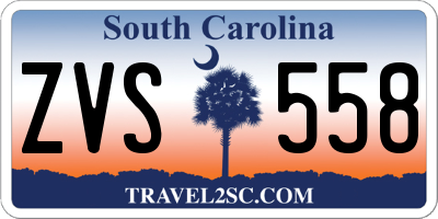 SC license plate ZVS558