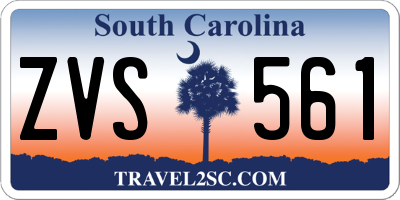 SC license plate ZVS561