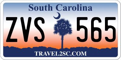 SC license plate ZVS565