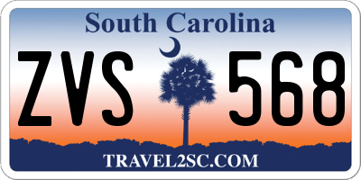 SC license plate ZVS568