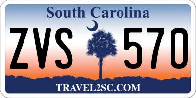 SC license plate ZVS570