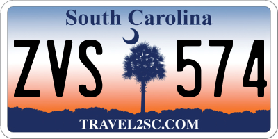 SC license plate ZVS574