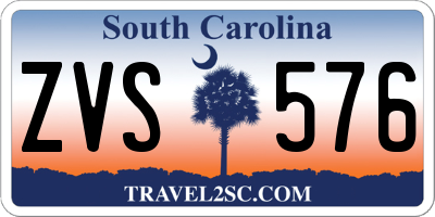 SC license plate ZVS576