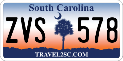 SC license plate ZVS578