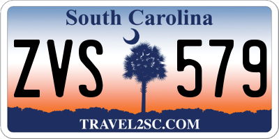 SC license plate ZVS579