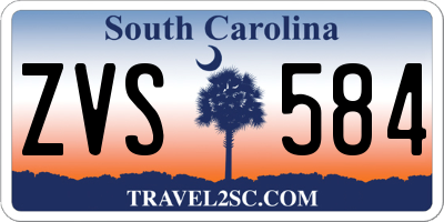 SC license plate ZVS584