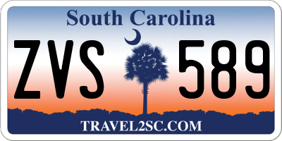 SC license plate ZVS589