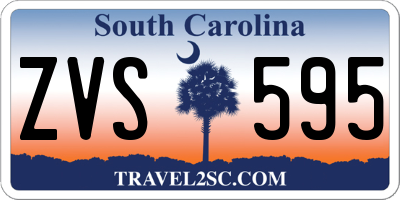 SC license plate ZVS595