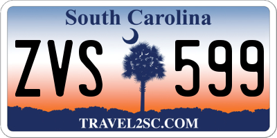 SC license plate ZVS599