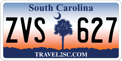 SC license plate ZVS627