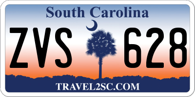 SC license plate ZVS628