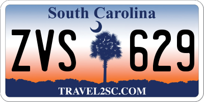 SC license plate ZVS629