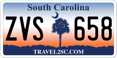 SC license plate ZVS658