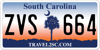SC license plate ZVS664