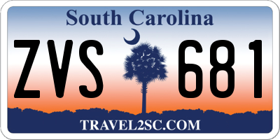 SC license plate ZVS681