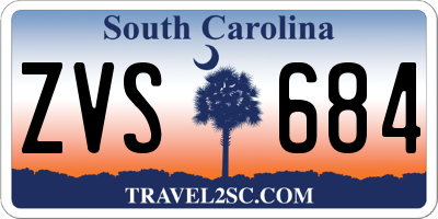 SC license plate ZVS684