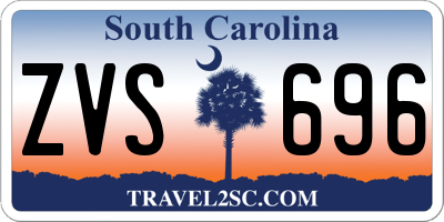 SC license plate ZVS696