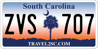 SC license plate ZVS707