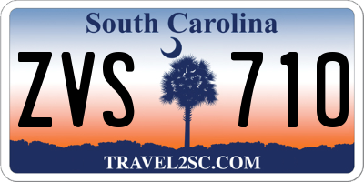 SC license plate ZVS710