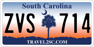 SC license plate ZVS714