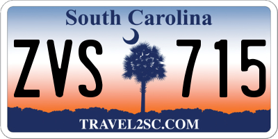 SC license plate ZVS715