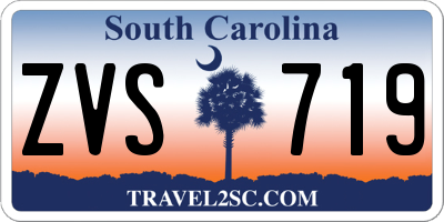 SC license plate ZVS719