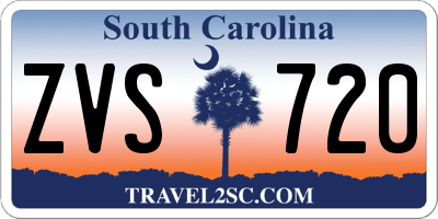 SC license plate ZVS720