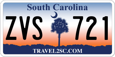 SC license plate ZVS721
