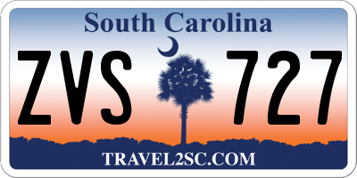 SC license plate ZVS727