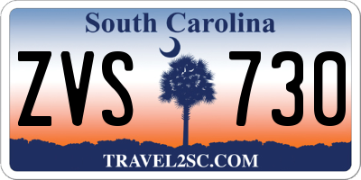 SC license plate ZVS730