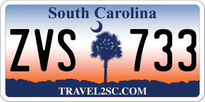 SC license plate ZVS733
