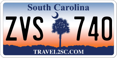 SC license plate ZVS740
