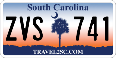 SC license plate ZVS741