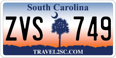 SC license plate ZVS749