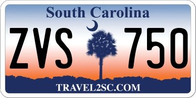 SC license plate ZVS750