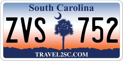 SC license plate ZVS752