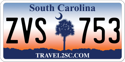 SC license plate ZVS753