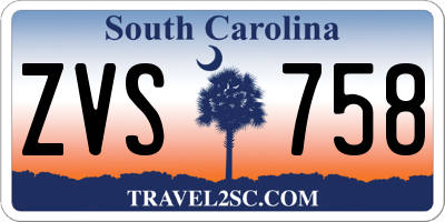 SC license plate ZVS758
