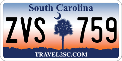SC license plate ZVS759
