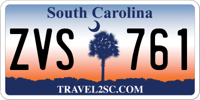 SC license plate ZVS761