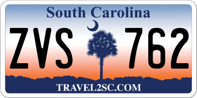 SC license plate ZVS762