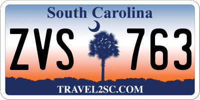 SC license plate ZVS763