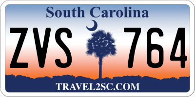 SC license plate ZVS764
