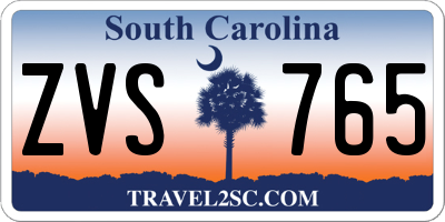 SC license plate ZVS765