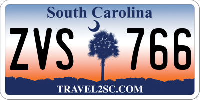 SC license plate ZVS766