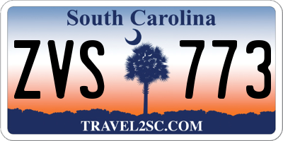 SC license plate ZVS773